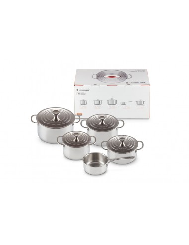 Trem de cozinha 5 peças em inox 3ply plus da Le Creuset - Mimocook