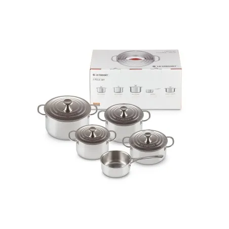 Le Creuset 3-Lagen-Plus-Topfset aus Edelstahl - 5 Teile - Mimocook