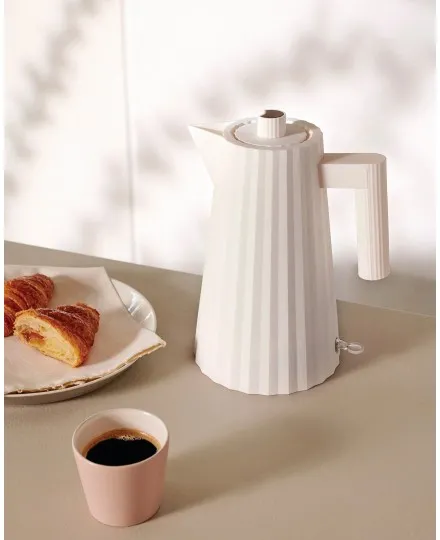 Alessi Plissé Electric Water Kettle white - Mimocook