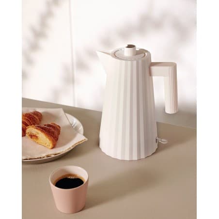 Alessi Plissé Electric Water Kettle white - Mimocook