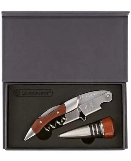 Set saca rolhas sommelier e rolha de madeira GS190 Le Creuset - Mimocook