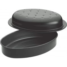 Kitchen Craft Master Class Non-Stick Covered Oval Roasting Pan - Mimocook