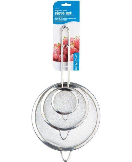 Conjunto de 3 peneiras em aço inoxidável da Kitchen Craft | Kitchen Craft | Mimocook