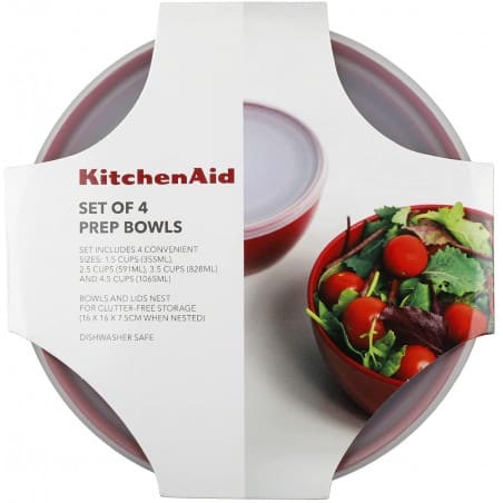 Set 4 caixas de preparação com tampa da KitchenAid - Mimocook