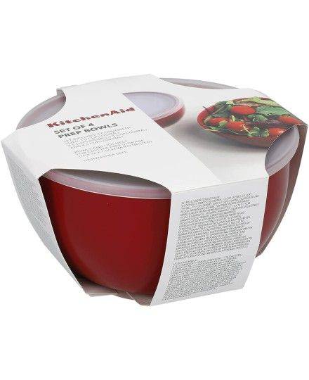 KitchenAid 4er-Set Schüsseln mit Deckel für Mahlzeiten | KitchenAid | Mimocook