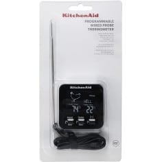 KitchenAid KQ910 Backlit Instant Read Digital Food Kitchen Grill Thermometer,  Black - Yahoo Shopping