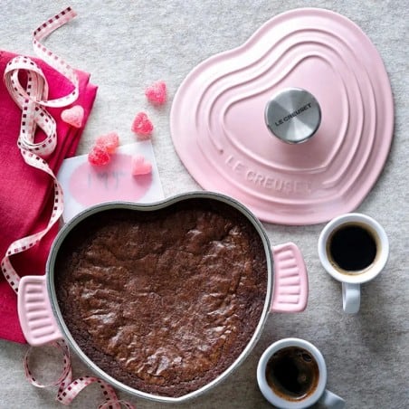 Le Creuset Classic Cast Iron Pink Heart Casseroles - Mimocook