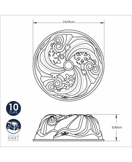 Forma Bundt Let it snow da Nordic Ware - Mimocook