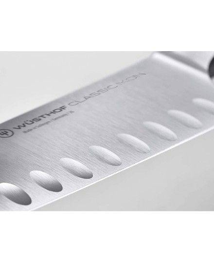 Wusthof Ikon Crème Santoku à lame cannelée 17 cm | Wusthof | Mimocook