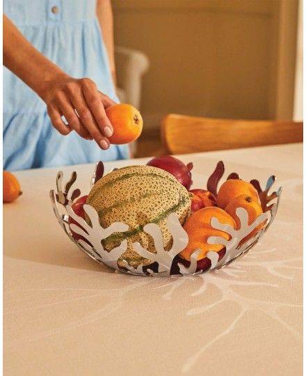 Alessi Mediterraneo Stainless Steel Fruit Bowl 29 cm | Alessi | Mimocook