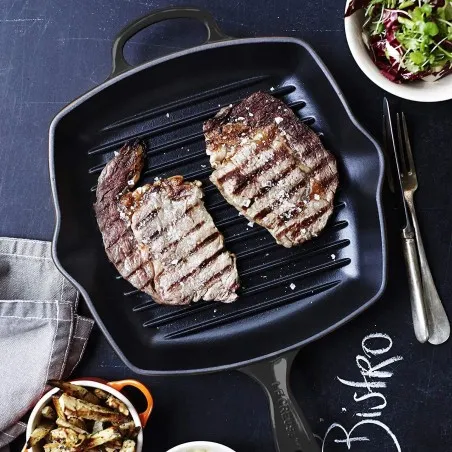 Le Creuset Quadratische Grillpfanne aus emailliertem Gusseisen 26cm - Mimocook
