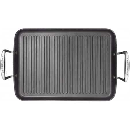 Le Creuset Toughened Non-Stick 35x25cm Ribbed Rectangular Grill - Mimocook