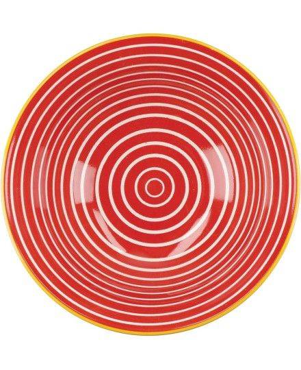 KitchenCraft Gemustertes Müslischalen-Set in Geschenkbox, Keramik, 'Monochrome' Designs, 15cm, 4 Stück | Kitchen Craft | Mimocook