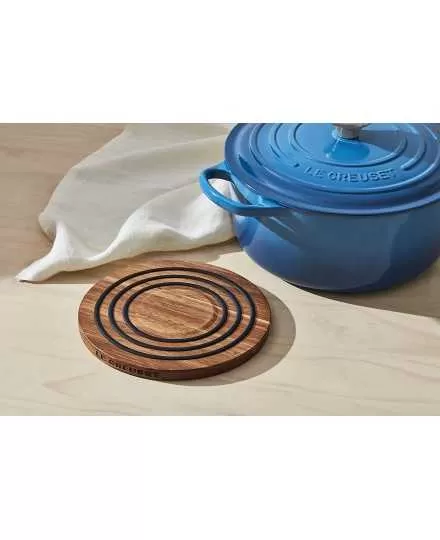Base para tacho magnética madeira Acacia Le Creuset - Mimocook