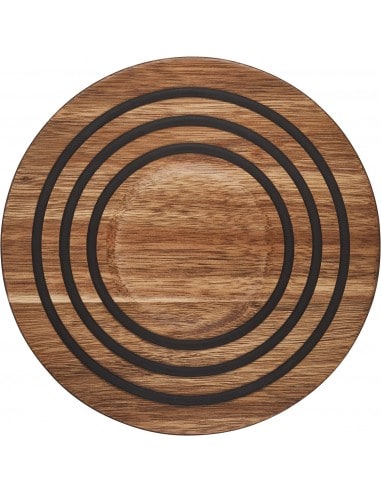 Dessous de plat magnétique en bois d'acacia
