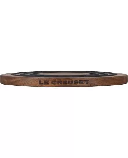 Base para tacho magnética madeira Acacia Le Creuset - Mimocook