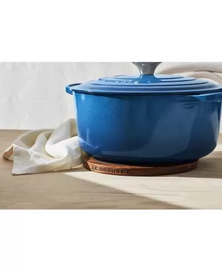 Base para tacho magnética madeira Acacia Le Creuset - Mimocook
