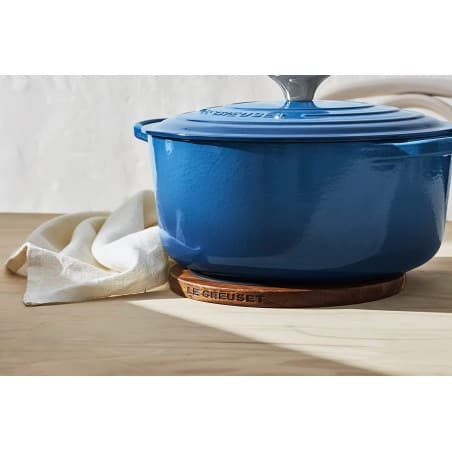 Base para tacho magnética madeira Acacia Le Creuset - Mimocook