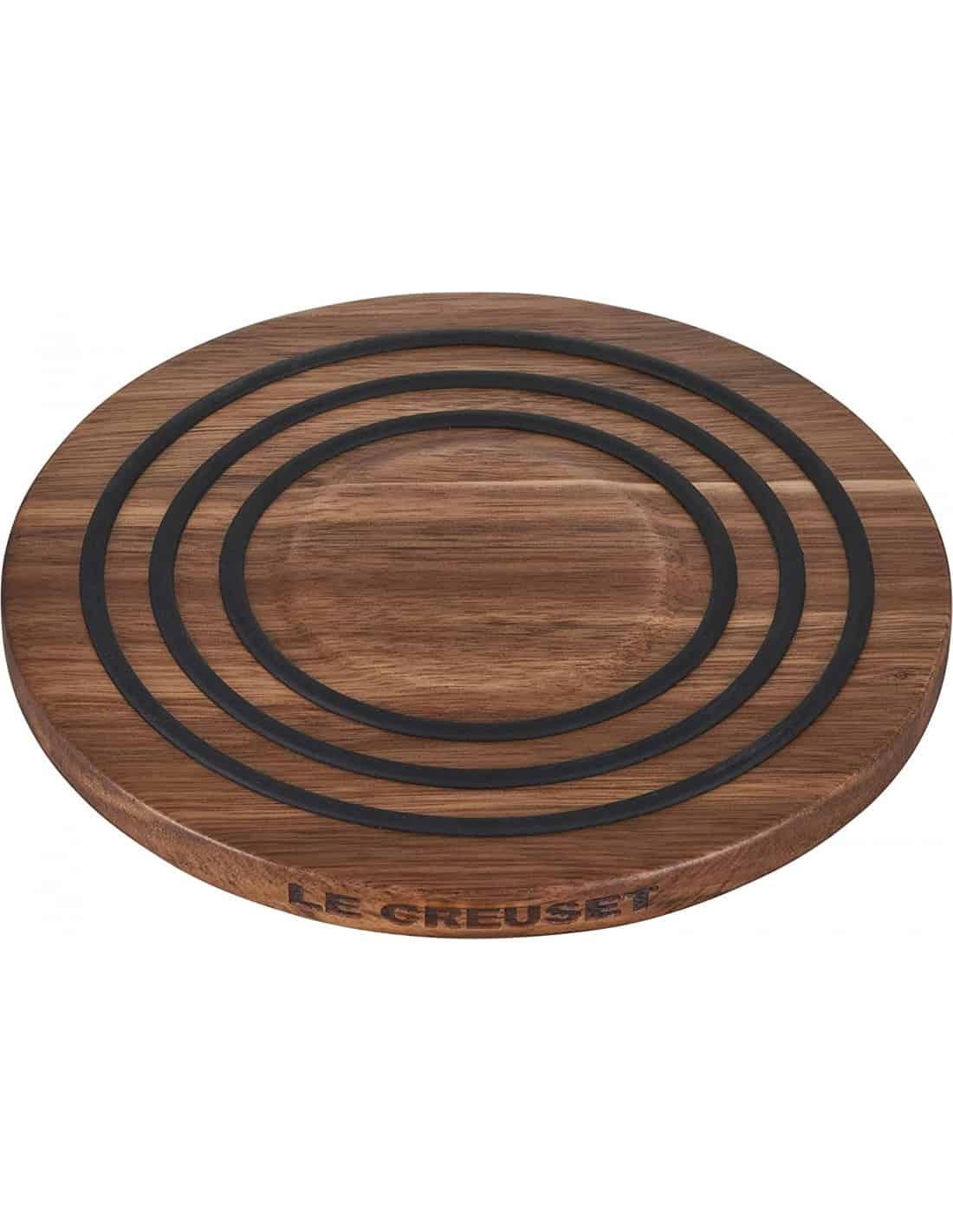 Dessous de plat magnétique en bois d'acacia