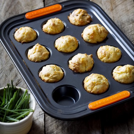 Le Creuset gehärtetes Antihaft-Backgeschirr 12 Tasse Mini-Muffinblech - Mimocook