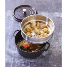 Cocotte redonda com cesto vapor 26cm da Staub - Mimocook