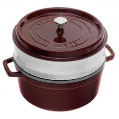 Cocotte redonda 26cm com cesto vapor Staub - Mimocook