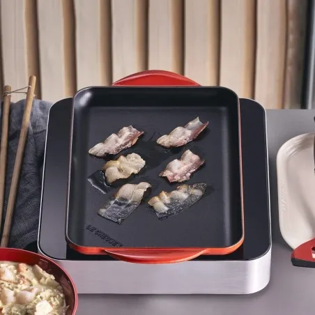 Grelhador Tradição Liso rectangular 32cm da Le Creuset - Mimocook