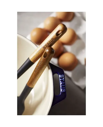 Pinçel de culinária de madeira e silicone 22cm da Staub - Mimocook