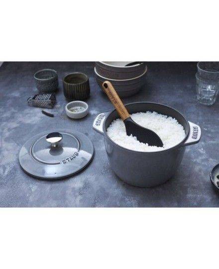 Colher para arroz de madeira e silicone 22cm da Staub | Staub | Mimocook