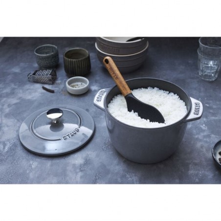 Colher para arroz de madeira e silicone 22cm da Staub - Mimocook