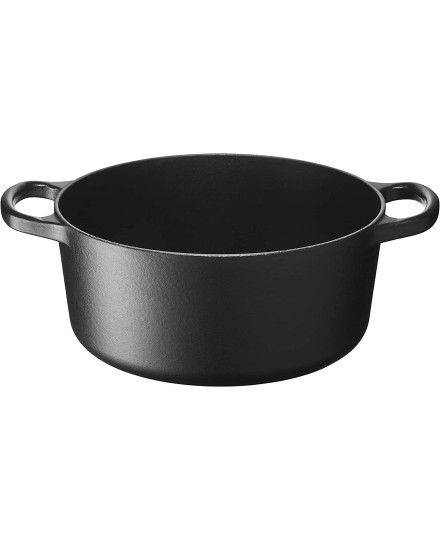 Le Creuset 24cm Runder Bräter mit schwarzer Innenemaille aus Gusseisen | Le Creuset | Mimocook