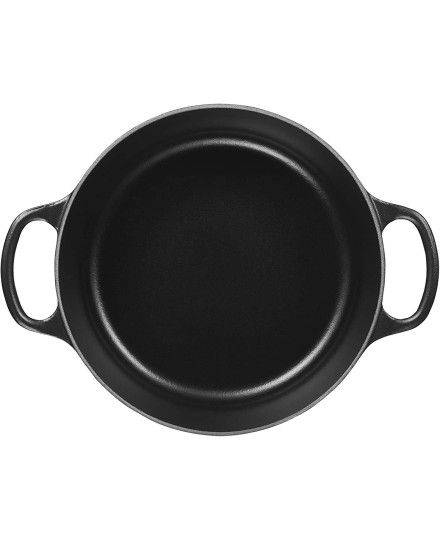 Le Creuset 24cm Runder Bräter mit schwarzer Innenemaille aus Gusseisen | Le Creuset | Mimocook