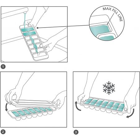 Joseph Josepj Flow Einfach zu befüllender Eiswürfelbehälter
