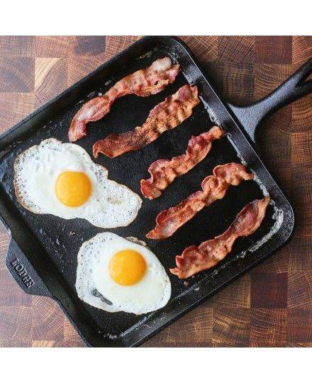 Lodge Quadratische Grillplatte aus Gusseisen 28 cm | Lodge | Mimocook