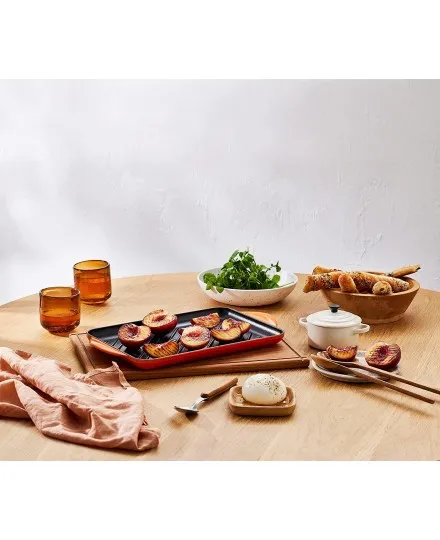 Gril rectangulaire en fonte émaillée 32cm Le Creuset - Mimocook