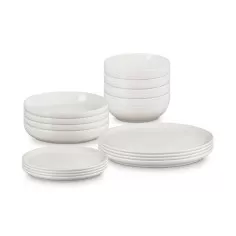 Set de 16 peças de serviço de mesa Coupe merengue grés Le Creuset - Mimocook