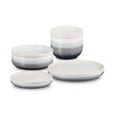 Set de 16 peças de serviço de mesa Coupe Shell Pink grés Le Creuset | Le Creuset | Mimocook
