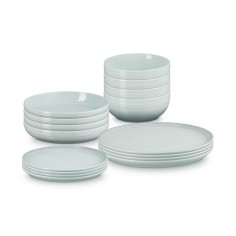 Set de 16 peças de serviço de mesa Coupe sea salt grés Le Creuset  - Mimocook