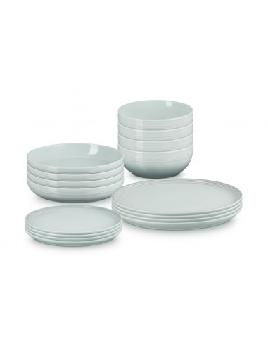 Set de 16 peças de serviço de mesa Coupe sea salt grés Le Creuset  - Mimocook