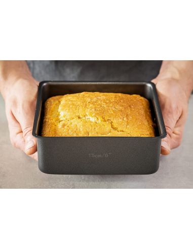 MasterClass Non-Stick 15cm Square Loose Base Deep Cake Pan