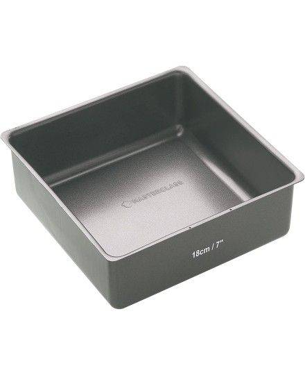 MasterClass Non-Stick 18cm Square Loose Base Deep Cake Pan | Kitchen Craft | Mimocook