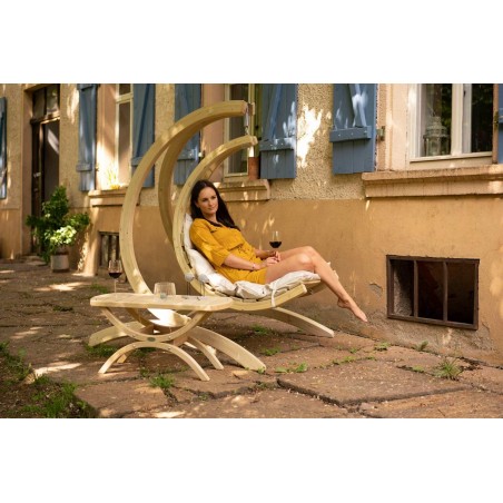 Cadeira suspensa Swing Stuhl creme Amazonas - Mimocook
