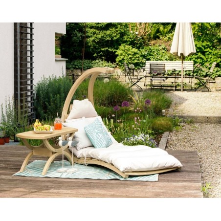 Cadeirão suspenso Swing Lounger creme Amazonas - Mimocook