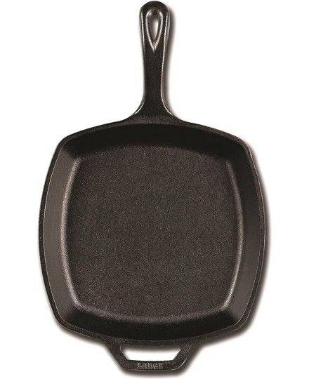 Lodge Sartén Cuadrada Lisa de Hierro Fundido 27 cm | Lodge | Mimocook