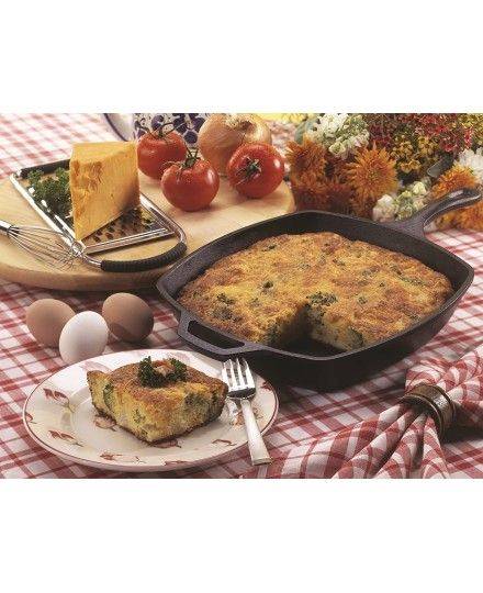 Lodge Frigideira Quadrada Lisa em Ferro Fundido 27 cm | Lodge | Mimocook