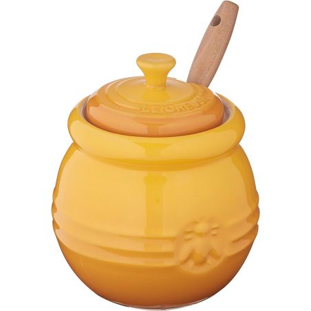 Pot à miel en céramique avec cuillèreLe Creuset