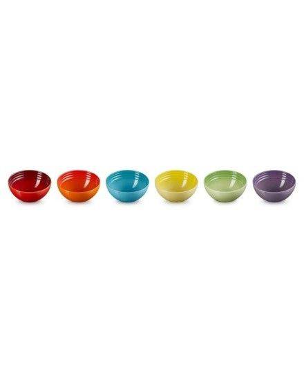Le Creuset 6er-Set Snackschälchen Regenbogen aus Steinzeug | Le Creuset | Mimocook