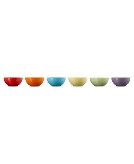 Le Creuset 6er-Set Snackschälchen Regenbogen aus Steinzeug | Le Creuset | Mimocook