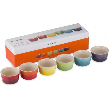 Set 6 Mini-Auflaufformen Arco-íris em cerâmica de grés Le Creuset - Mimocook