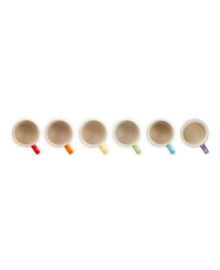 Le Creuset Stoneware Rainbow Set of 6 Espresso Mugs | Le Creuset | Mimocook